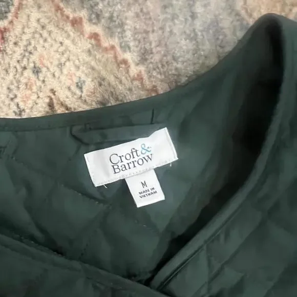 Dark Green Quilted Jacket - Picture 3 of 5